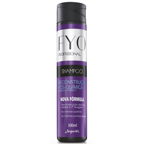 Shampoo Fyo Profissional Reconstrução Pós-Química Alisados ou Tingidos Jequiti 300 ml