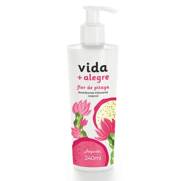 Desodorante Hidratante Corporal Vida + Alegre Flor de Pitaya Jequiti 240 ml
