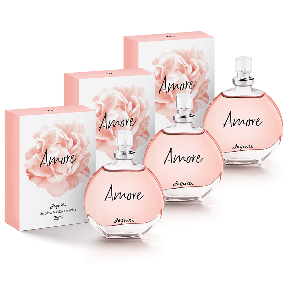 Kit Trio De Minisséries Amore Desodorantes Colônias Femininas Jequiti
