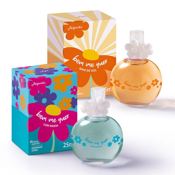 Kit Bem-Me-Quer Magia E Raio De Sol Desodorantes Colônias Femininas Jequiti, 2 x 25 ml 2 x 25 ml