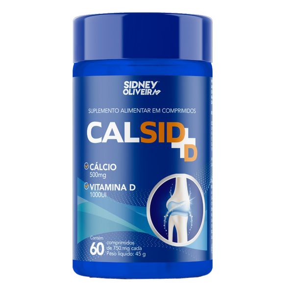 Cálcio Elementar 500mg + Vitamina D3 1000ui Calsid-d 60 Comprimidos Sidney Oliveira Jequiti 60 Capsulas