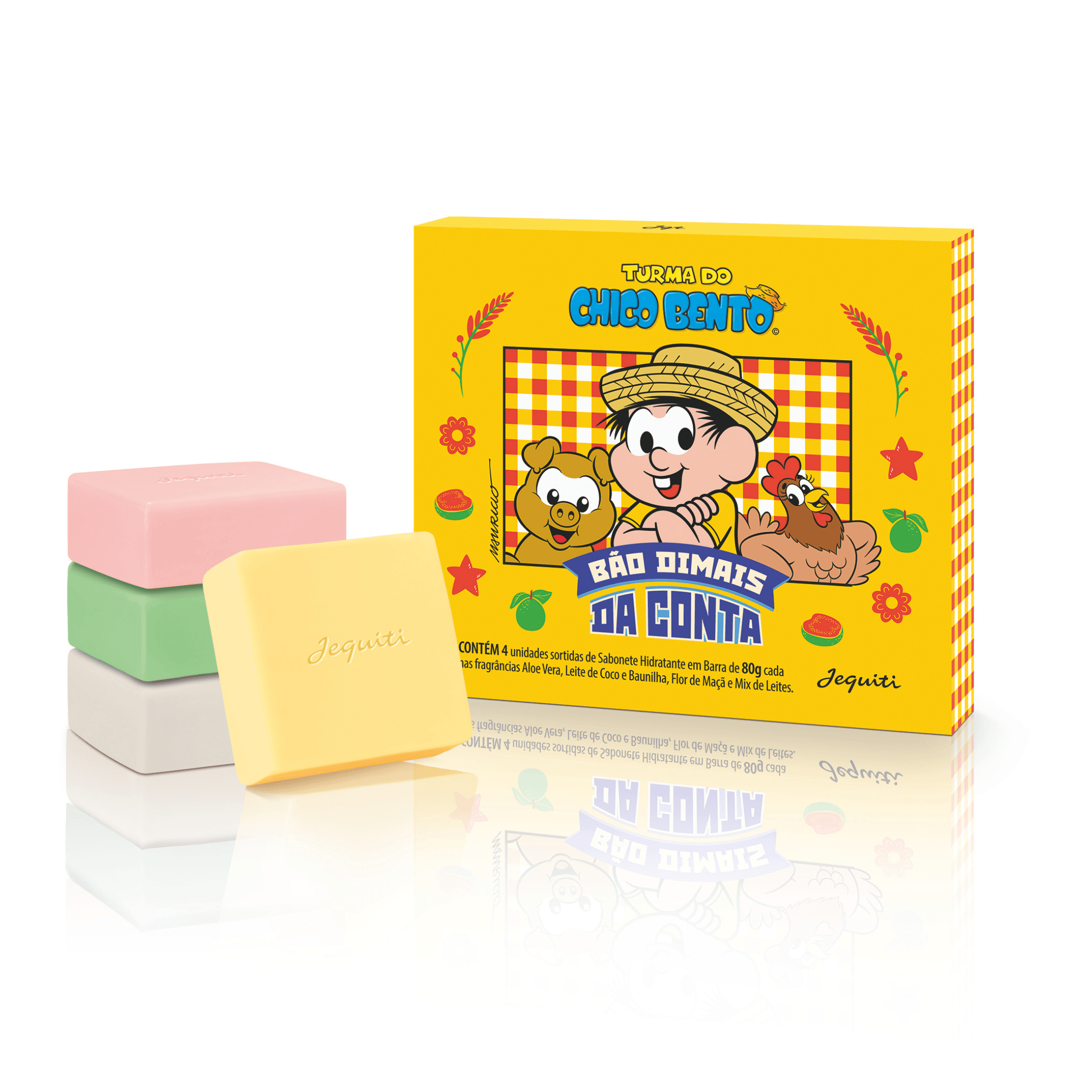Estojo Sabonetes Sortidos Turma Da Chico Bento 4x80g